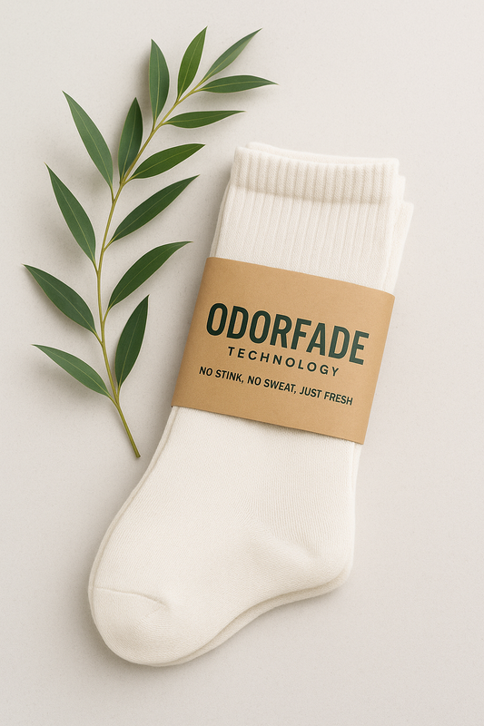 OdorFade White Sock One Pair Crew